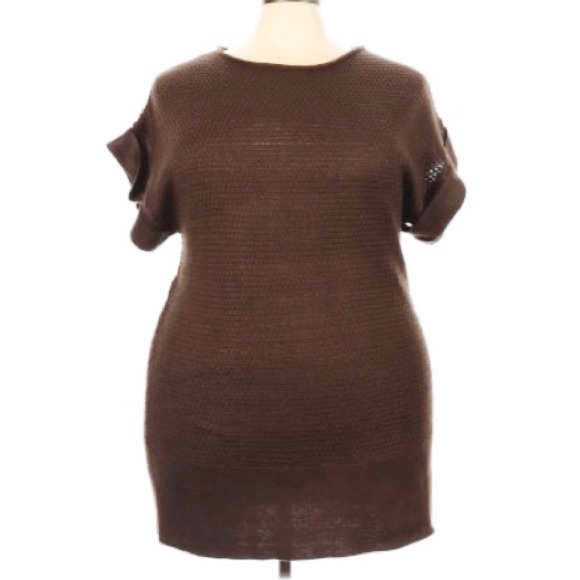 Lane Bryant Waffle Weave Short Sweater Dress - Picture 1 of 10